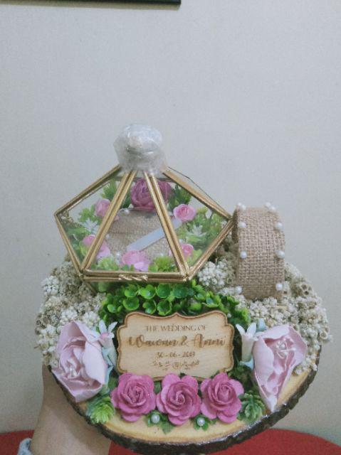 Tempat Cincin /terarrium Ringbox /ringbearer/ Tempat Maskawin/tempat Cincin Rustic /terarrium Rustic