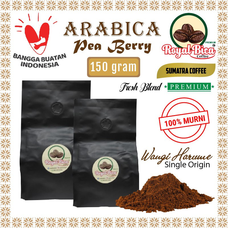 

Kopi Arabika Pea Berry Khas Aceh 150 Gram ( Bubuk Kopi Premium )