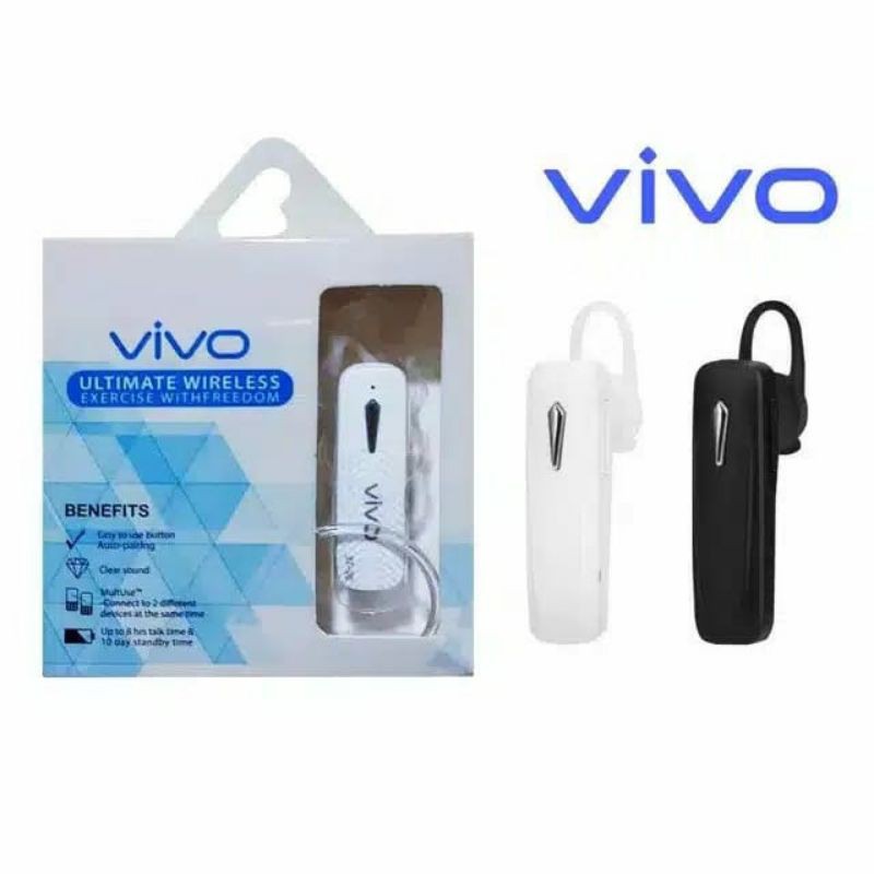 Earphone Bluetooth VIVO wireless Mono1 headset telfon bisnis dengan mic