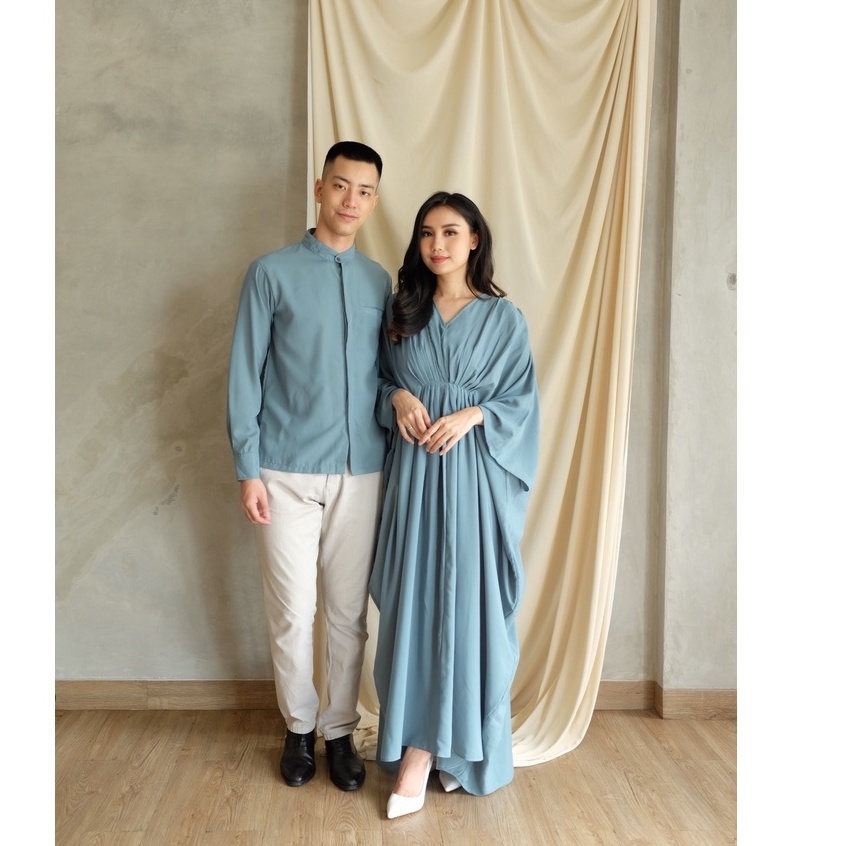 Rania Kaftan Dress Pakaian Lebaran Idul Fitri - (Hanya Dress) Available Couple