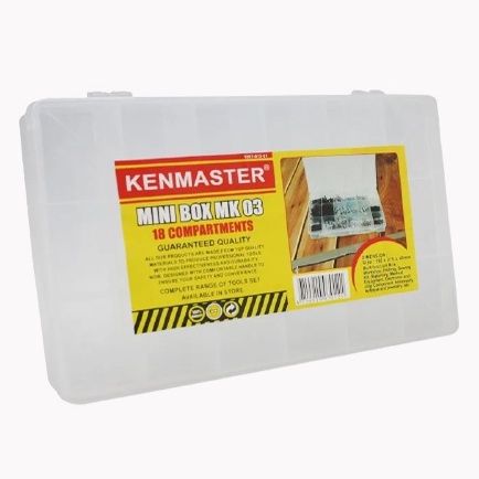 Plastik Mini Box 18 Compratment Kenmaster Mini Tool Box 18 slot - Tempat Penyimpanan