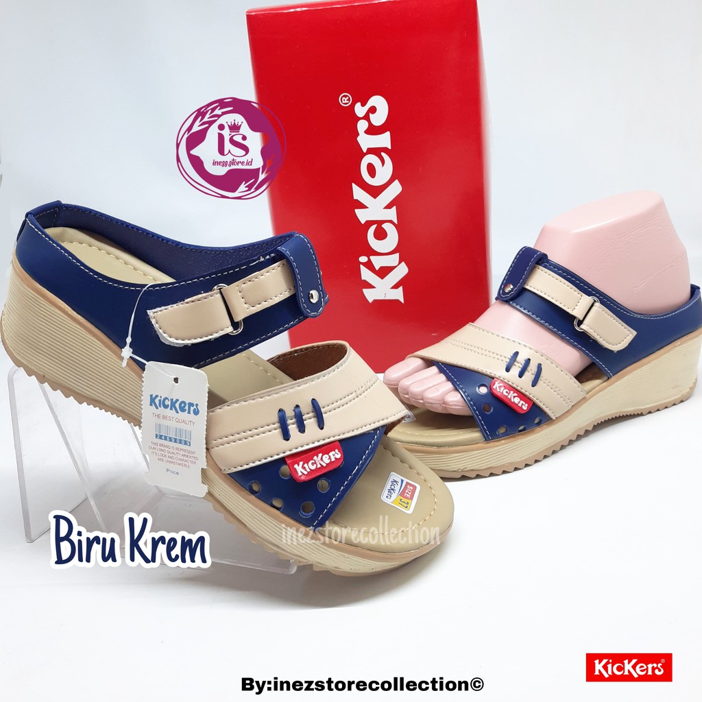 SANDAL WEDGES WANITA KICKERS TERBARU KODE TP06 MURAH BERKUALITAS