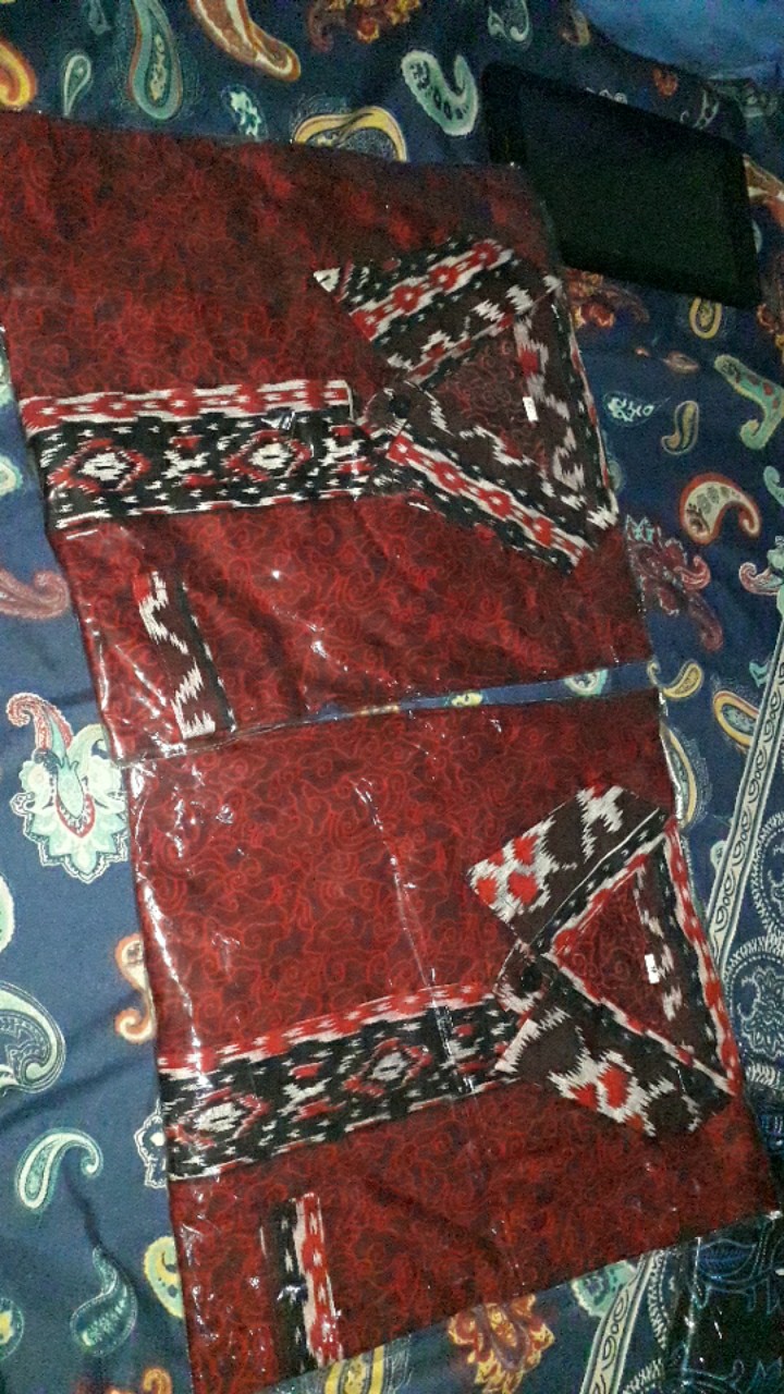 Batik Keluarga Family Sarimbit Motif Merah Dara