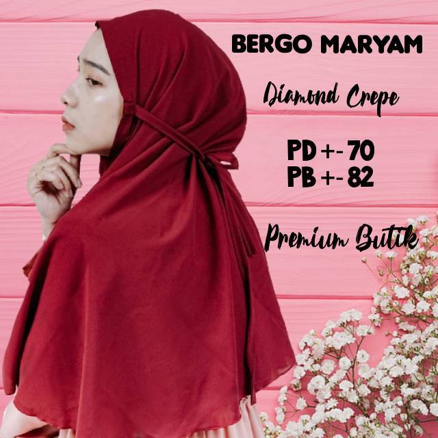 JILBAB BERGO  MARYAM  HIJAB MARYAM  A1 Shopee Indonesia