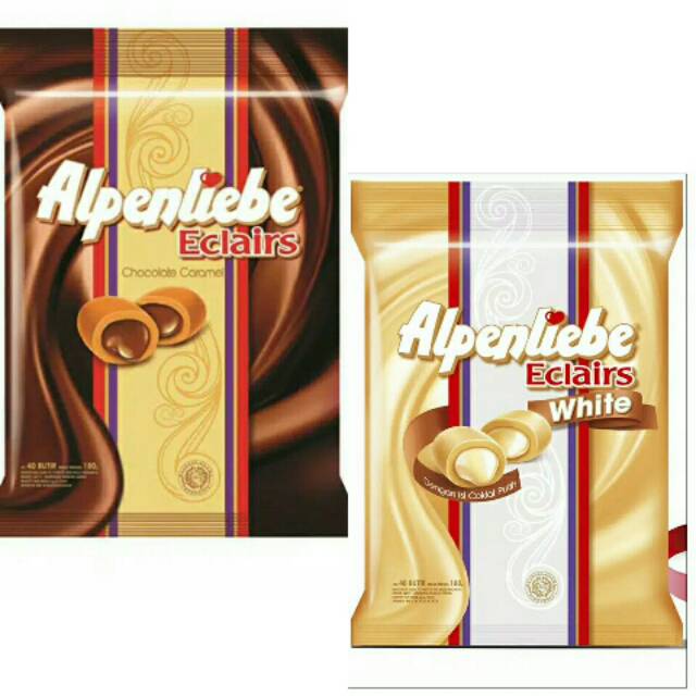 

Alpenliebe Eclairs 35 pcs x 3.6gr - Permen Alpenlibe Coklat/Karamel Caramel/ Choco