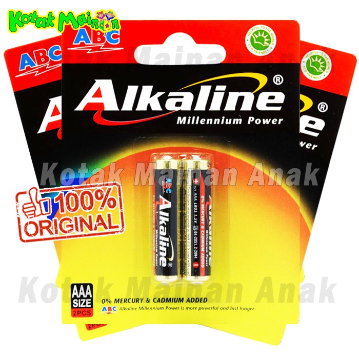 Baterai ABC ALKALINE AAA/A3- 2 Pcs | BATTERY ABC ALKALINE AAA