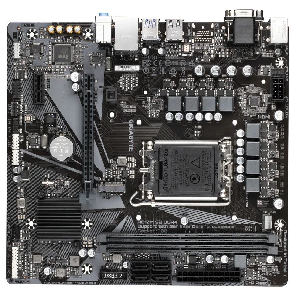 GIGABYTE H610M S2 DDR4 - Motherboard Intel H610 Gen 12 LGA1700