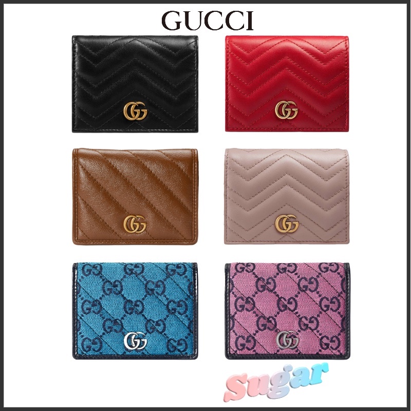 Gucci Wallet GG Multicolor GG Marmont Card Case/Coin Purse/Wave Pattern/New Product/Hot Sale/