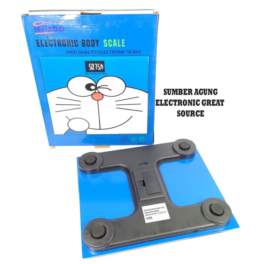 Timbangan Badan Digital Doraemon Biru LS18 Lesindo Body Scale