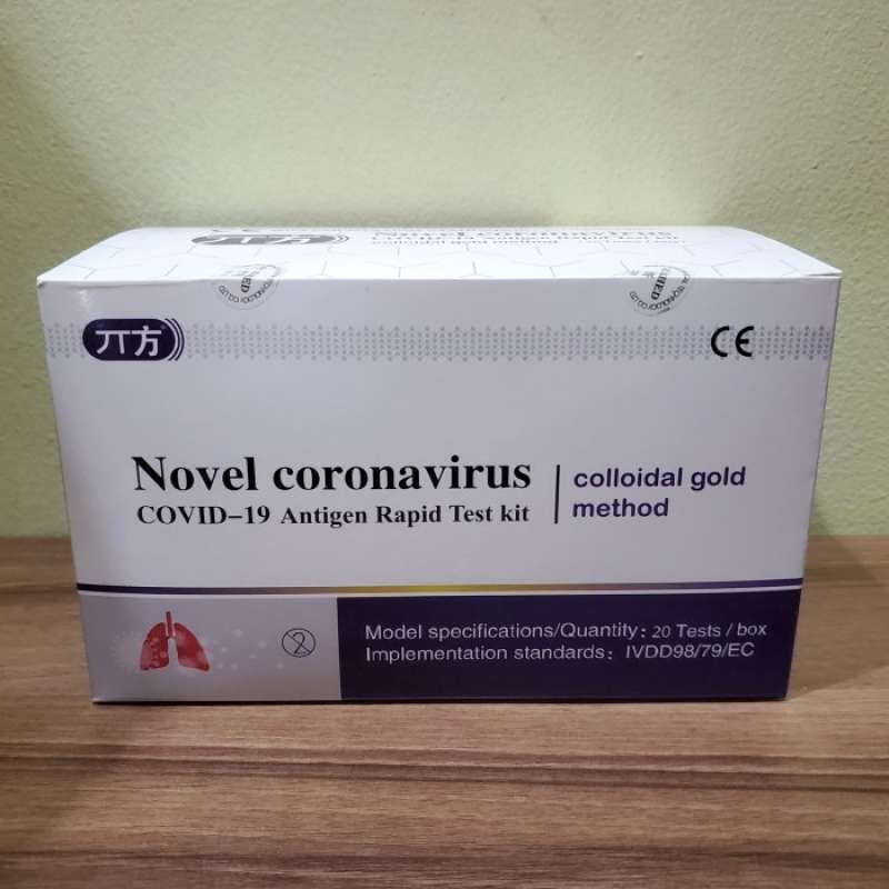 Novel coronavirus antigen (alat test swab dengan air liur )