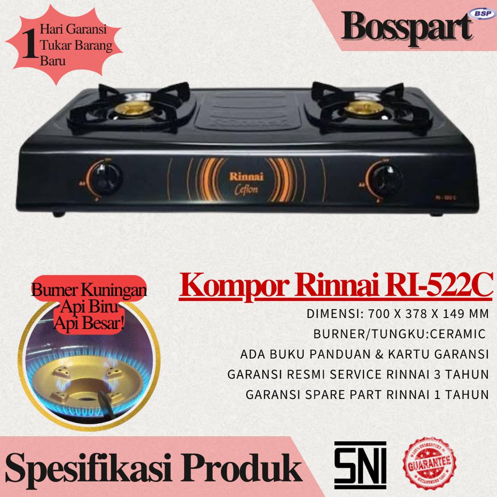 Kompor Gas Rinnai RI 522 C - Kompor Gas 2 Tungku