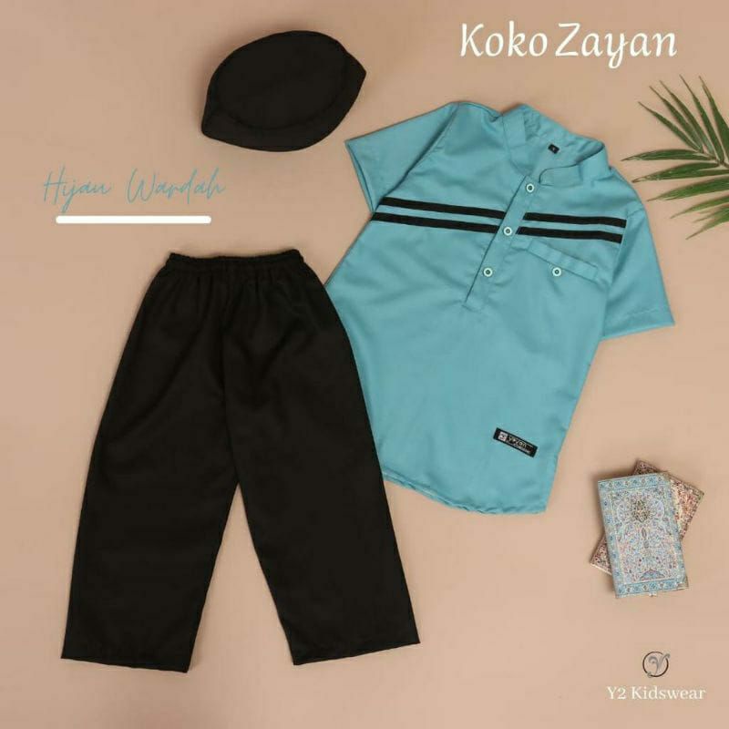 Koko Zayan By : Y2 ORIGINAL || Bahan Katun Toyobo royalmix || setelan anak Laki-laki lengan pendek