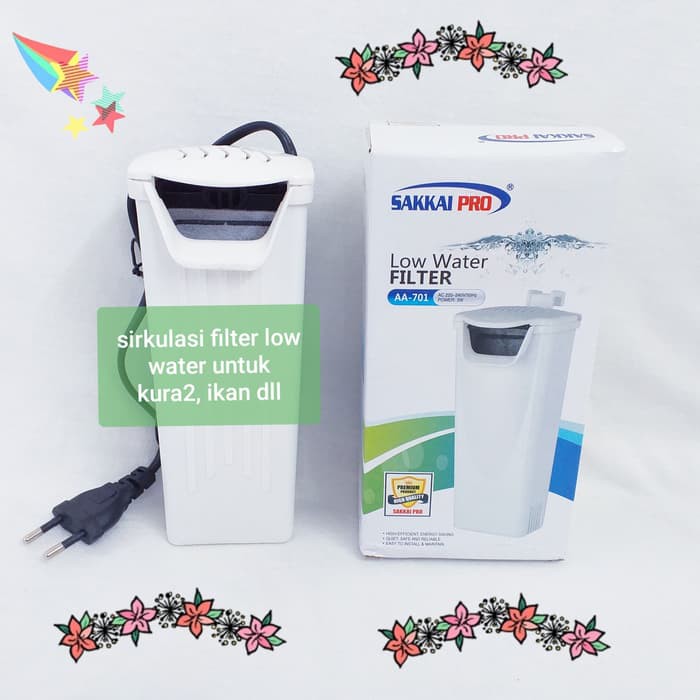 SAKKAI PRO Low Water Filter AA-701/Filter Turtle Kura Kura Arus Rendah