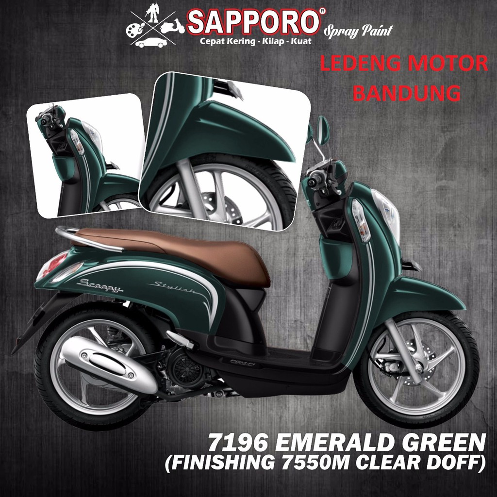 Sapporo 7196 Green Emerald Cat Semprot Saporo Paint Hijau Zamrud