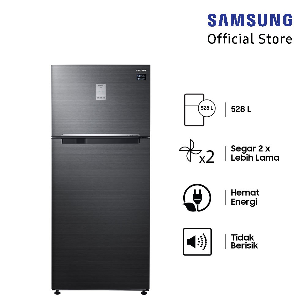 SAMSUNG Kulkas 2 Pintu [528 L] RT53K6231BS/SE Black Inox/ VCM-1
