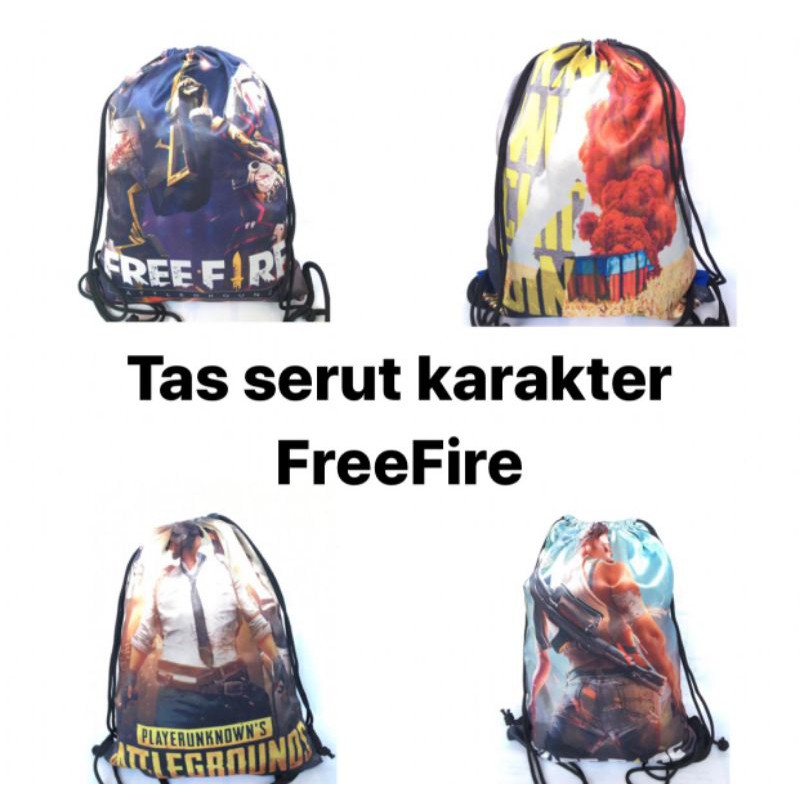 TAS SERUT FREEFIRE / TAS FREEFIRE MURAH /TAS KARAKTER FREEFIRE