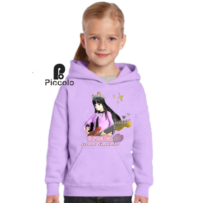 jaket hoodie anak motif gaming sakura sakura school simulator terbaru