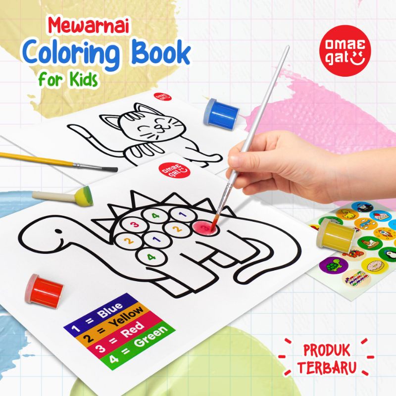 

Buku Aktivitas Mewarnai Coloring Number Dots Anak Balita Paud TK Lembar Aktivitas Montessori activity