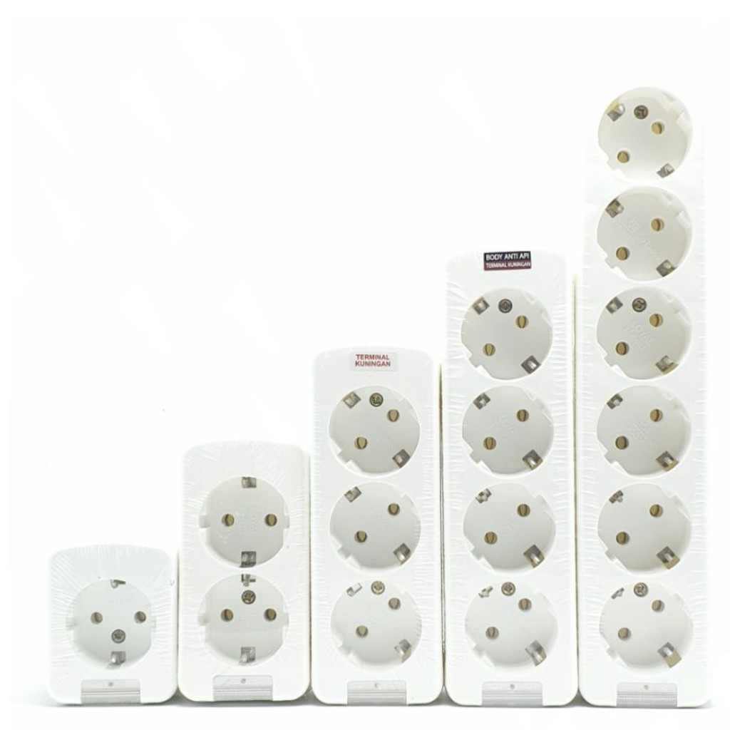 @24 Pcs (1 Kotak) LY-902L 2L Led (Tanpa Kabel) Loyal Stop Kontak Arde 2 Lubang Led