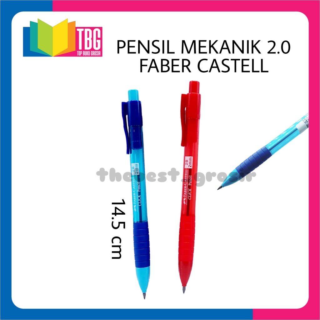 

1 PCS PENSIL MEKANIK 2.0 FABER CASTELL / PENSIL ISI BESAR / PENSIL CETIKAN