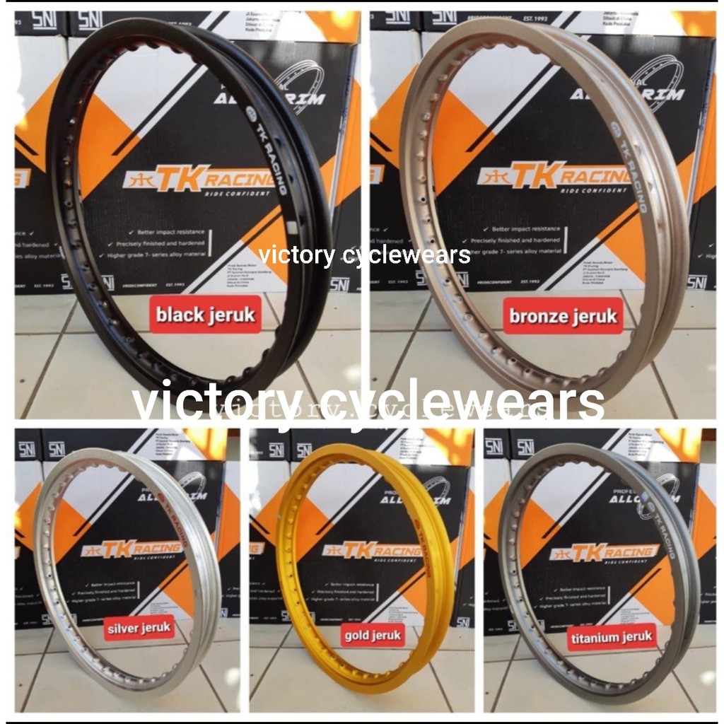 VELG TK RACING 18 x 160 EXCEED KULIT JERUK PER 1 PCS ( SATUAN ) ORIGINAL
