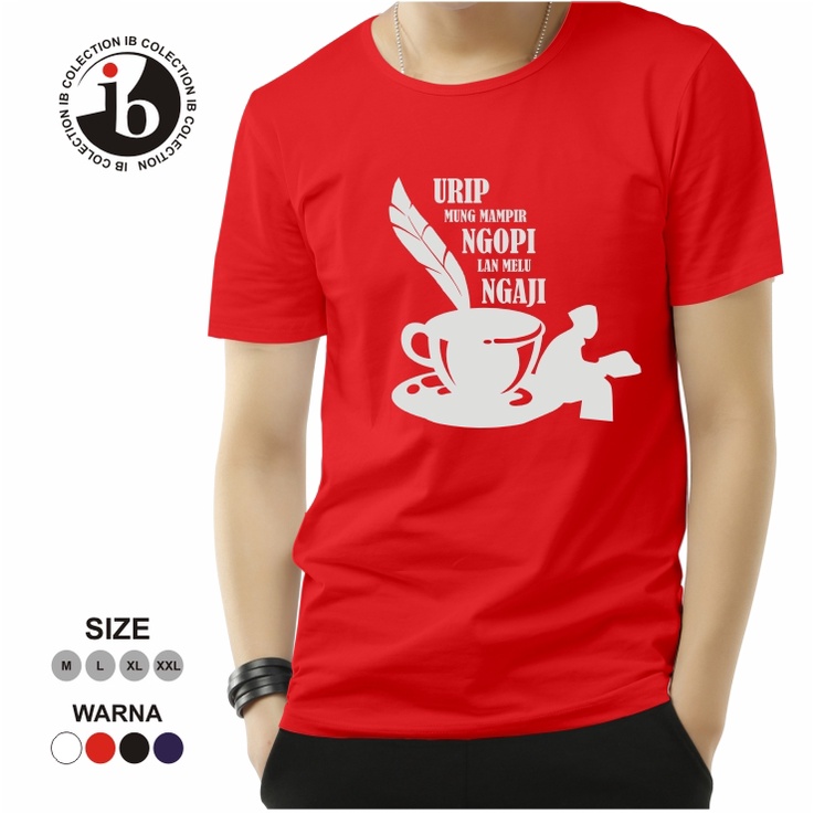 Kaos Terbaru Ngopi Lan Ngaji - T-shirt Kaos Distro Pria / Wanita - IB Colection - Kaos Cotton Combed