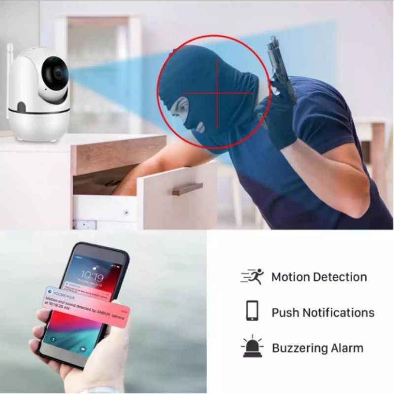 IP Camera Cctv WiFi YCC365 Human Tracking 5MP Wireless1080P Night Vision