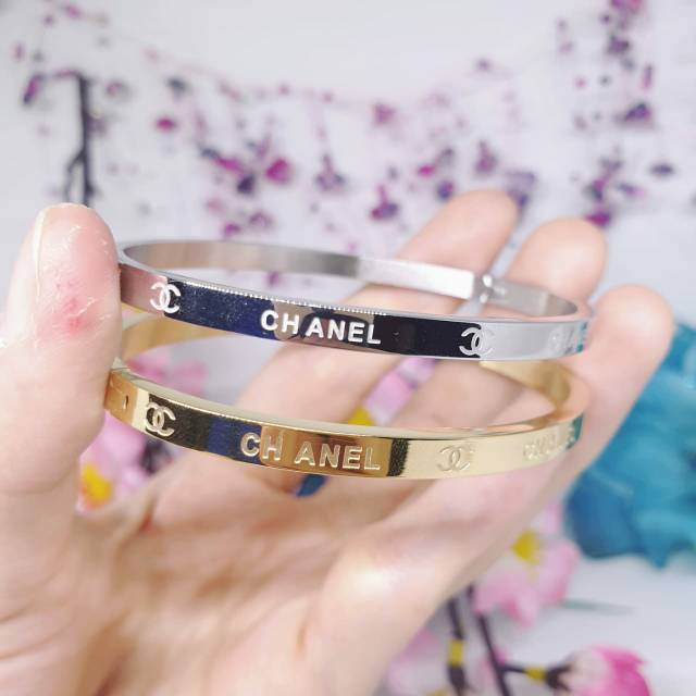 Gelang Titanium premium anti karat harga satuan korea simple GBT-57