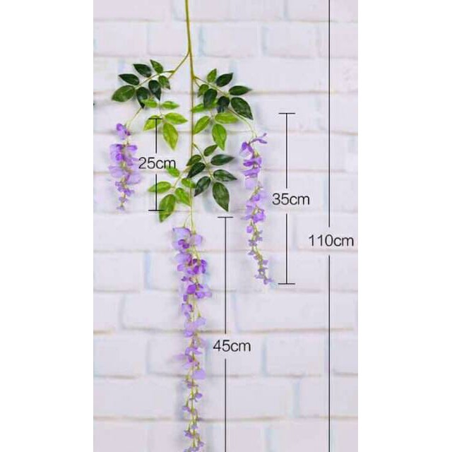 Kunataruma BUNGA PLASTIK HIAS WISTERIA ARTIFICIAL DEKORASI WEDDING-3