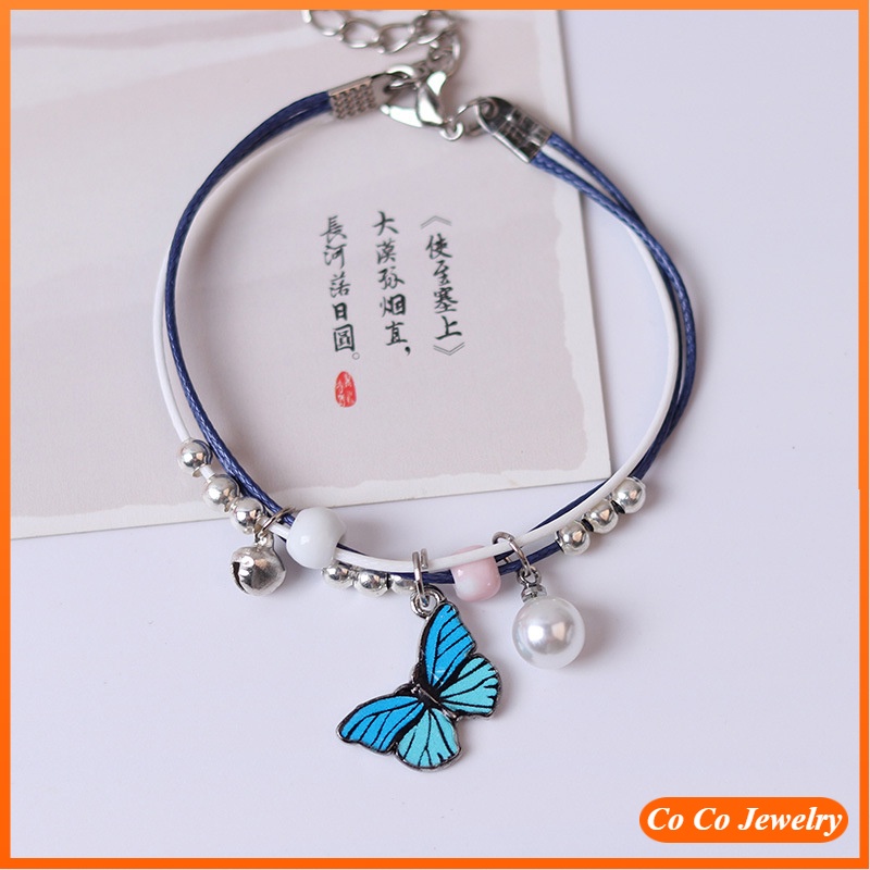 Couple Butterfly Bracelets Adjustable Multilayer Bracelet for Women Jewelry Gift