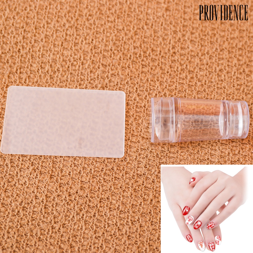 Providence Transparent Nail Stamper Double Head DIY Silicone Seal Nail Stamping Printing Tips Tool for Manicure