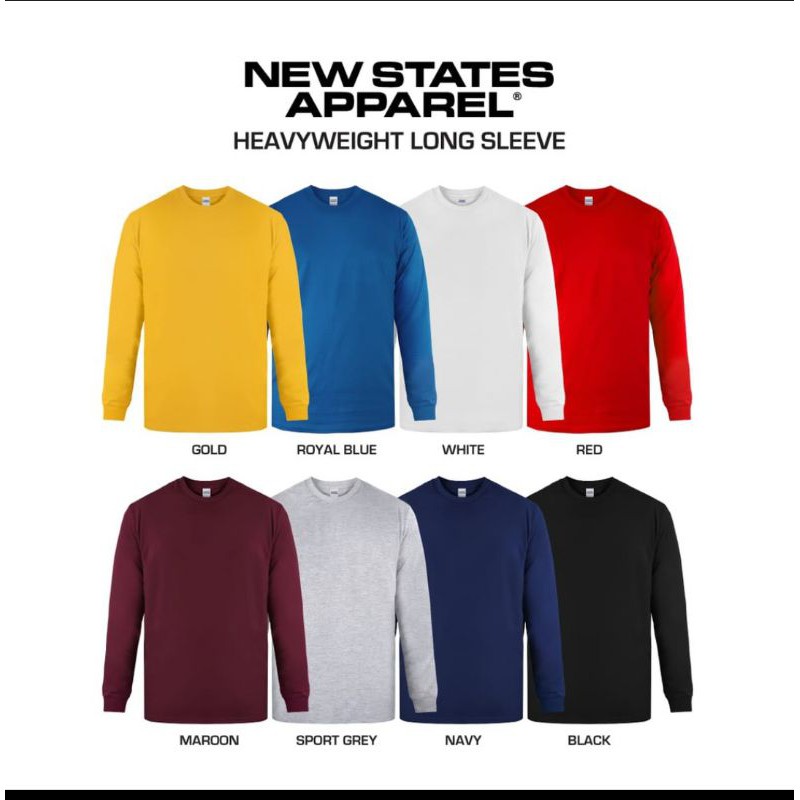 kaos lengan panjang NSA Heavyweight / new states apparel heavyweight long sleeve