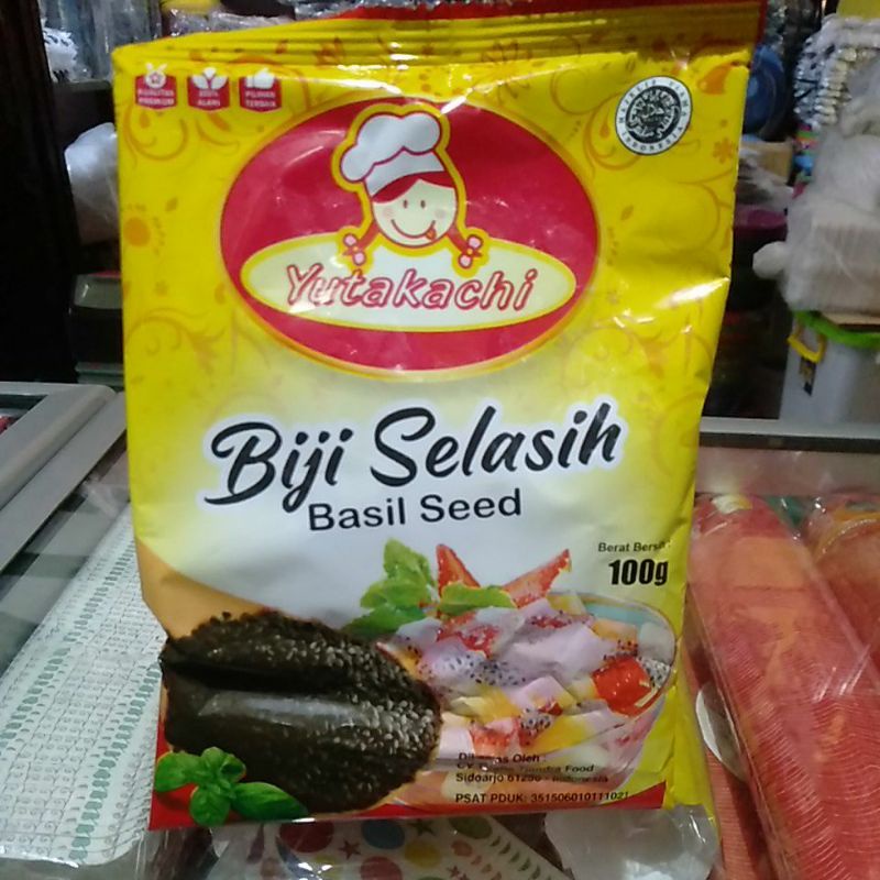 

yutakachi biji selasih kemasan pabrik 100g | telasih 100g