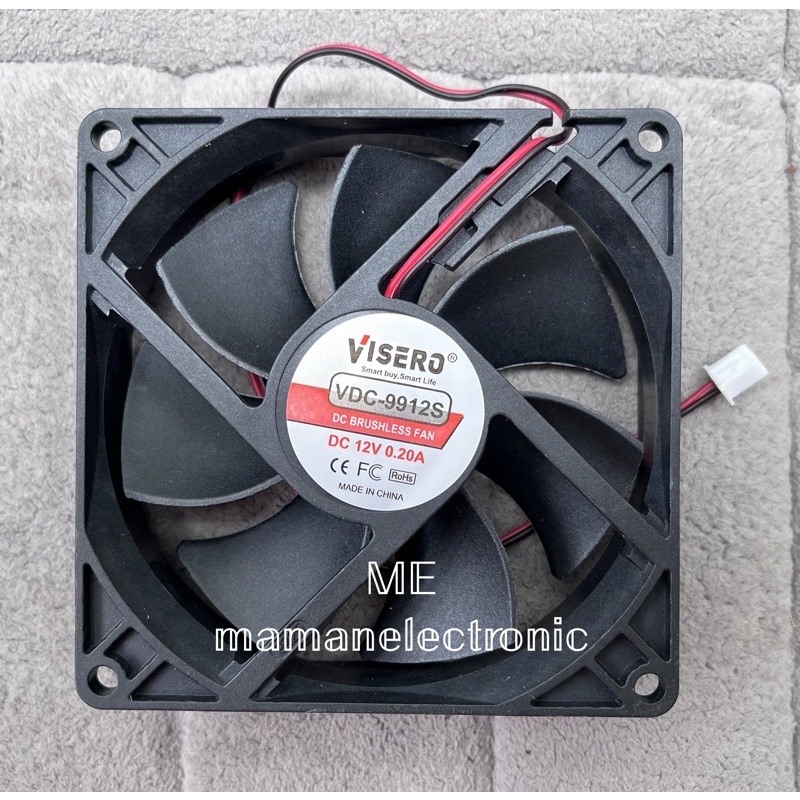 FAN DC 12V 9CM BE / Visero / KLOP