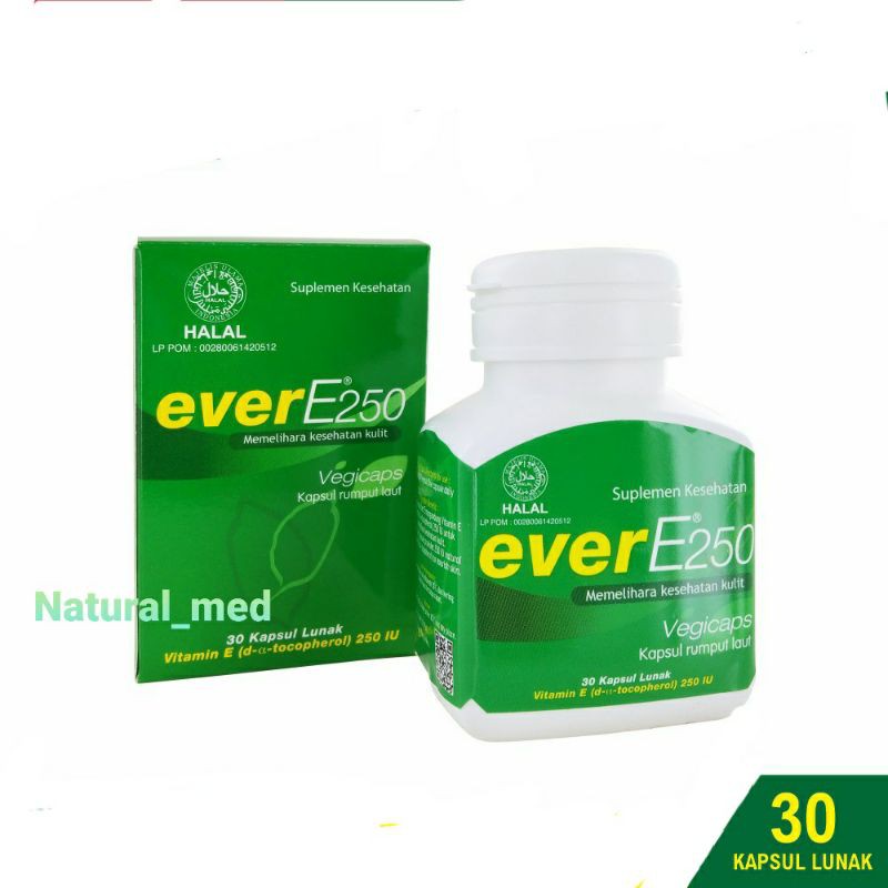 EVER E 250 vitamin E isi 30 kapsul