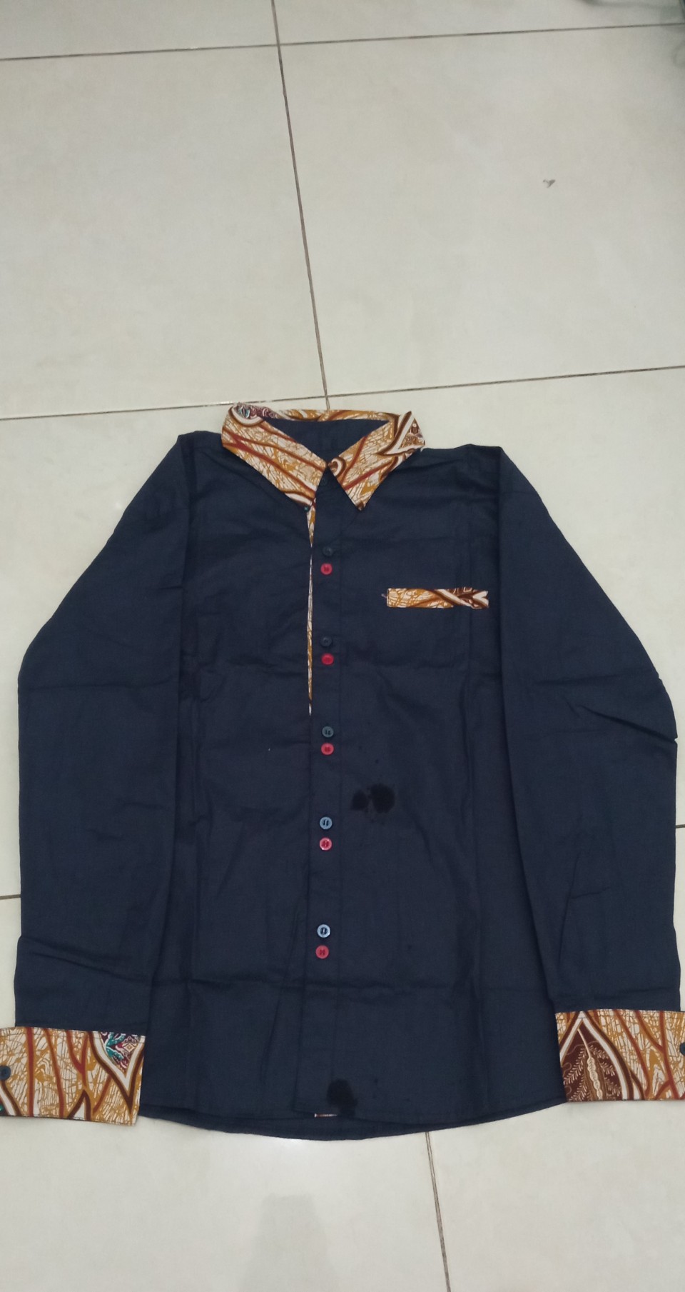 Oscar Fs (cod) - Kemeja Pria Oki Top - Byk Warna Katun Strech Combi Batik Model Slim Best Quality