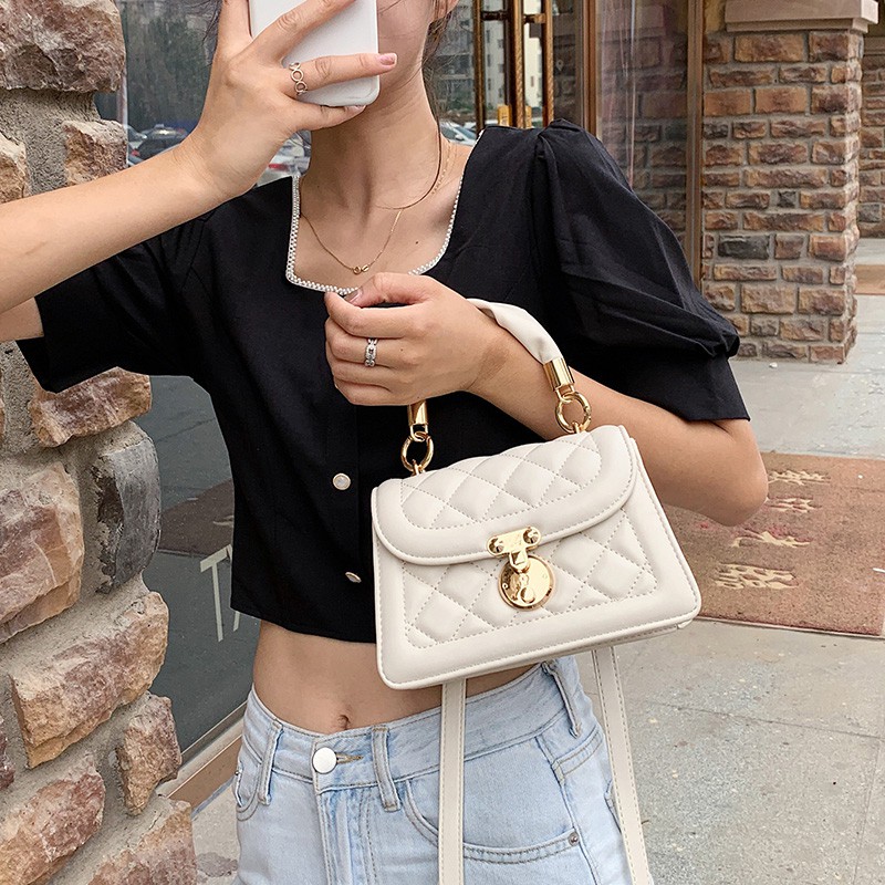 LAJOREE Ava Slingbag Tas Selempang Wanita Bahan Anyam Jerami Import Mini Top Handle Bag Cantik Cewek Korea Kekinian Handbag Hand Bag