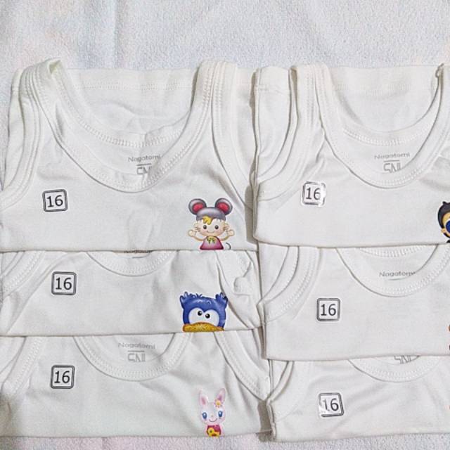 Singlet bayi warna/putih nagatomi nb-24month