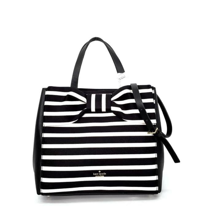 Tas Wanita Kate Spade Olive Drve Stripe Satchel Tas Import