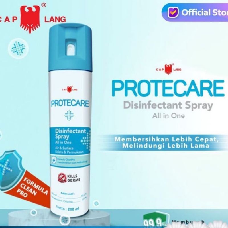 Medan Termurah Disinfectant Spray PROTECARE All in one CAP LANG Spray pembunuh kuman bakteri virus