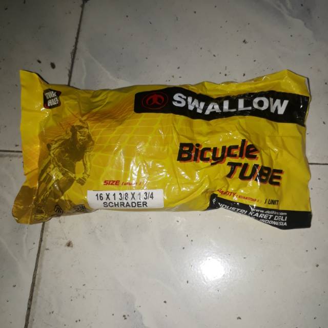 Ban dalam sepeda lipat 16 x 1 3/8 swallow deli tire