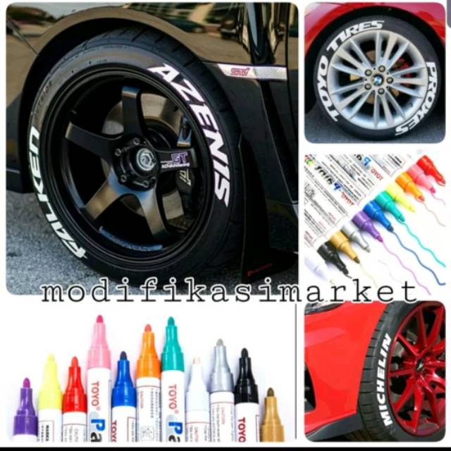 Spydol Ban Mobil Motor Karet Car Tyret TOYO Paint Marker TOYO