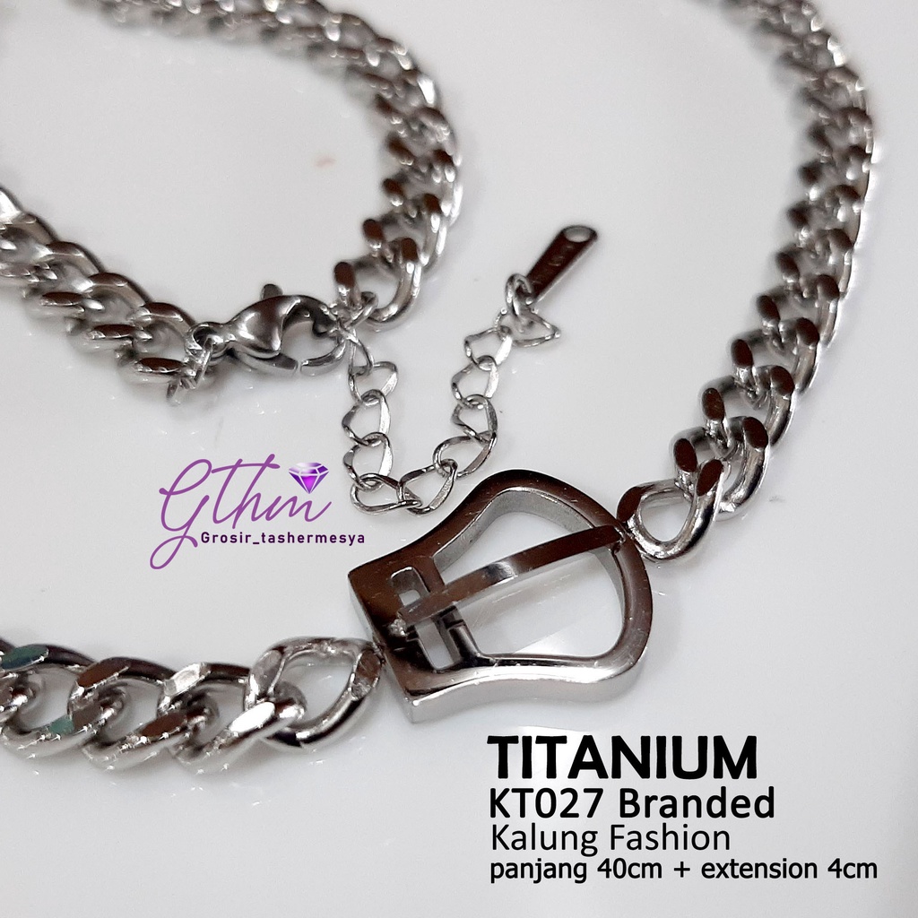 Kalung Titanium Branded Kelly Anti KArat Anti Alergi Perhiasan Fashion Import Premium KT027 GTHM