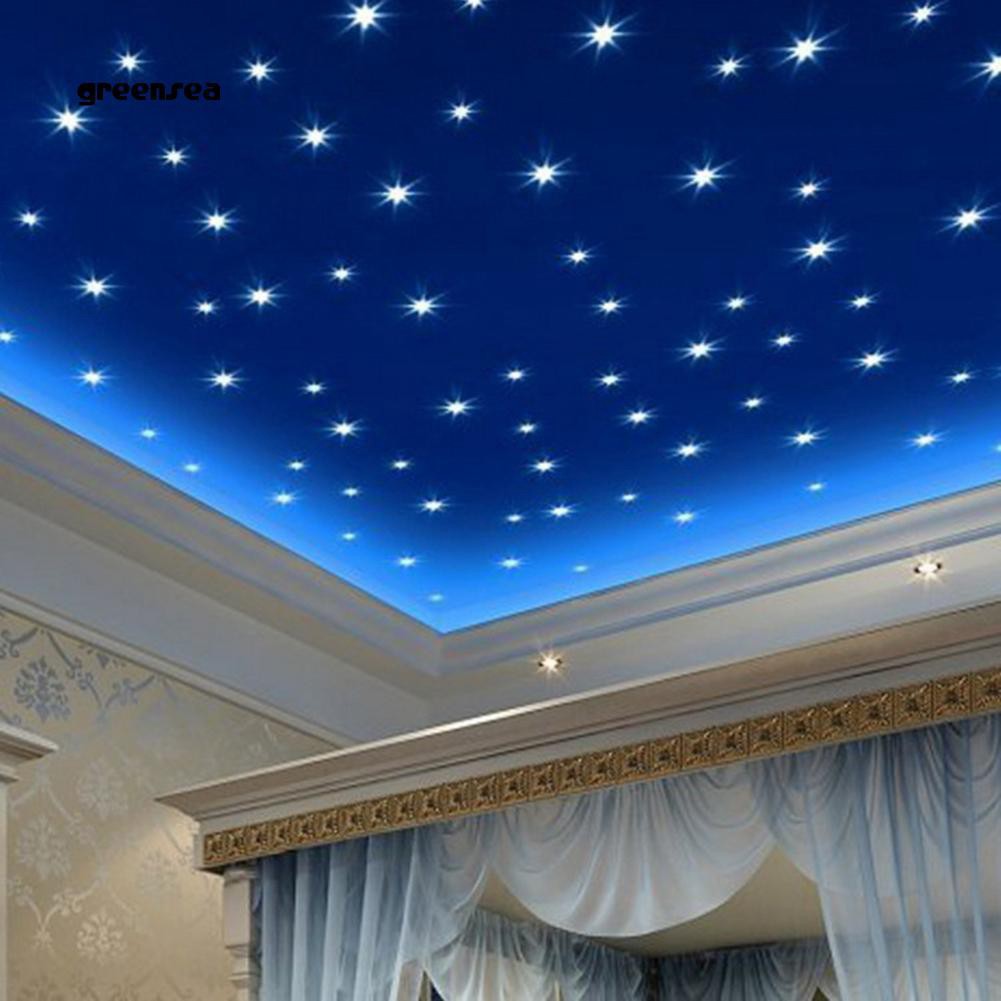 Greensea 76pcs Luminous Stars Glow In The Dark Ceiling Wall Stickers Decals For Kids Room