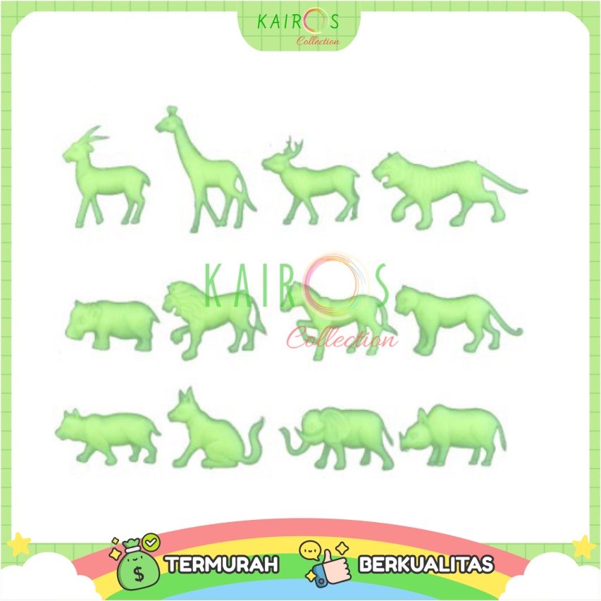 Sticker Dinding Glow In The Dark Animal Dinosaurus