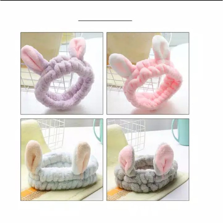 HEADBAND KOREA BUNNY BANDO CUCI MUKA IKAT RAMBUT BANDANA KOREA MURAH