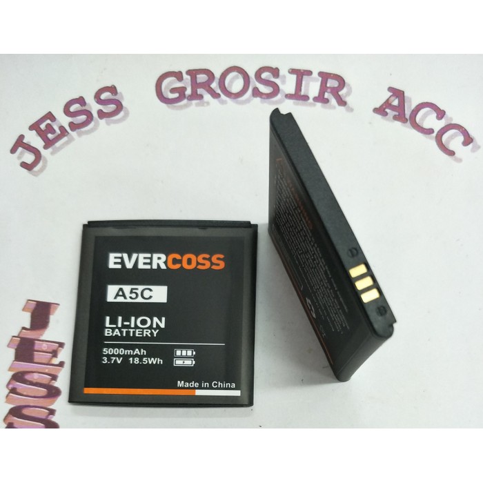 Baterai Battery Batre Double Power Evercoss Evercross Cross ( A5C ) - Hitam