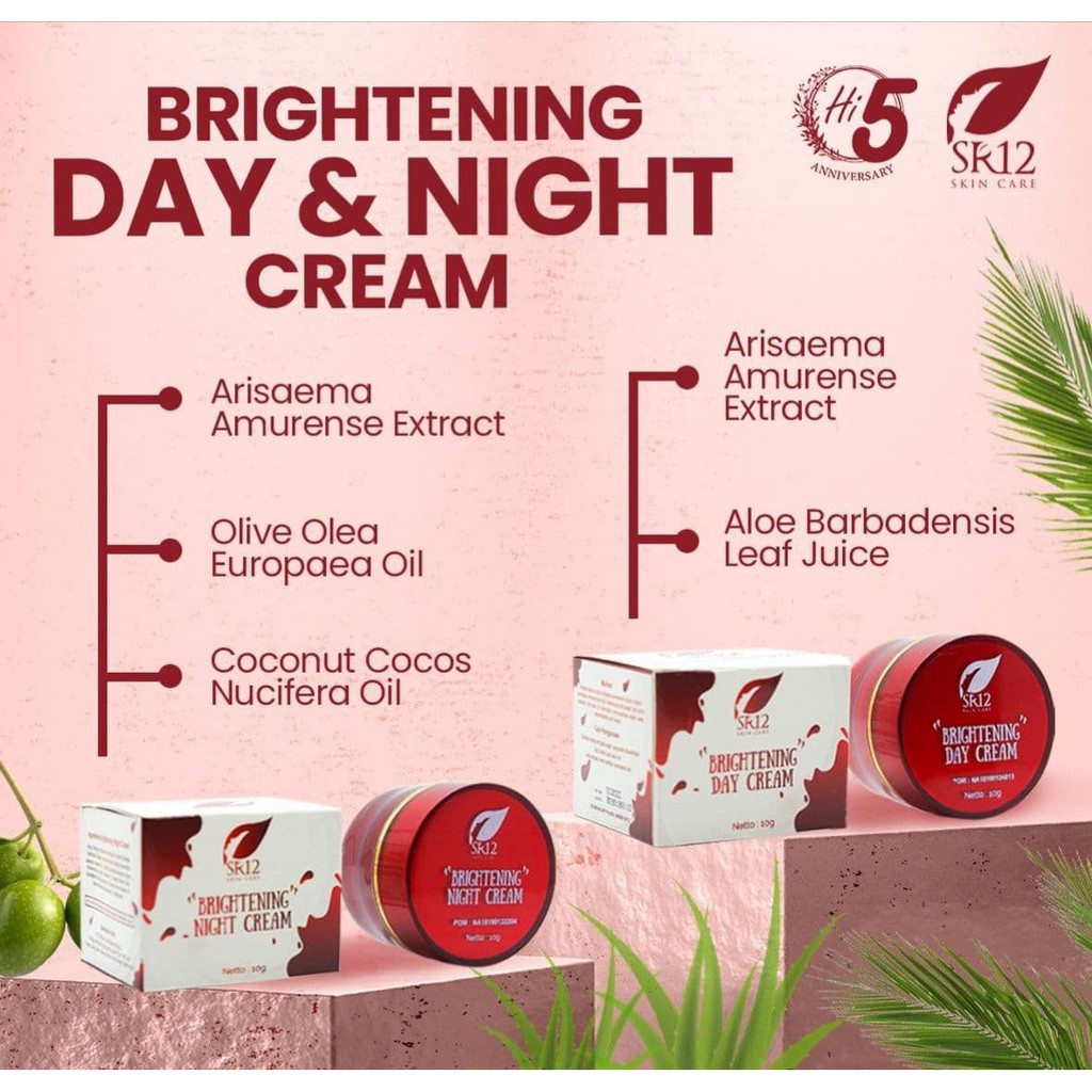 Brightening Cream SR12 Krim Pemutih Wajah BPOM Ori dan Cepat Glowing Ampuh Terlaris Memutihkan Wajah Kusam Hitam