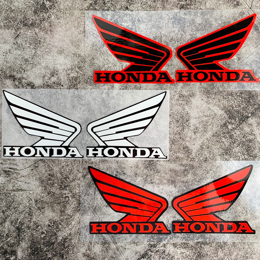 Honda Wings Emblem Motor Stiker Reflektif Tangki Bahan Bakar Stiker Helm Stiker Aksesoris Motor