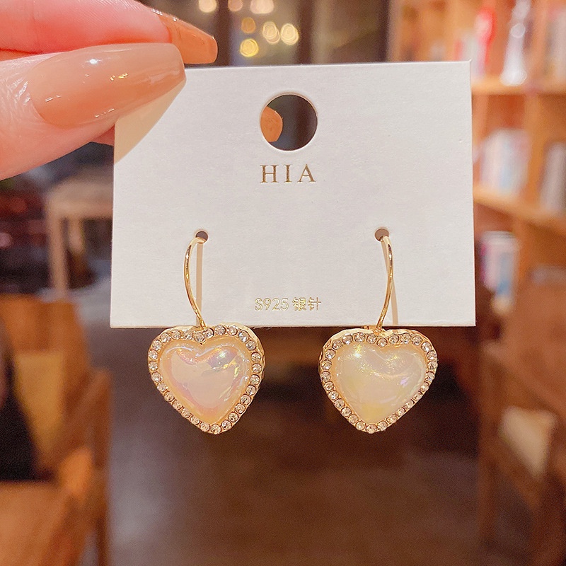 Anting Tusuk Sterling silver 925 Desain Mermaid Hias Mutiara + Berlian Gaya Mewah Untuk Wanita